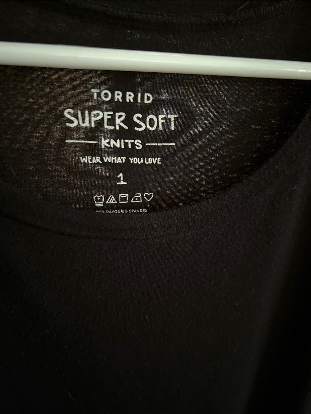 torrid Black Super Soft Scoop Neck Short Sleeve Tee - Picture 2 of 3